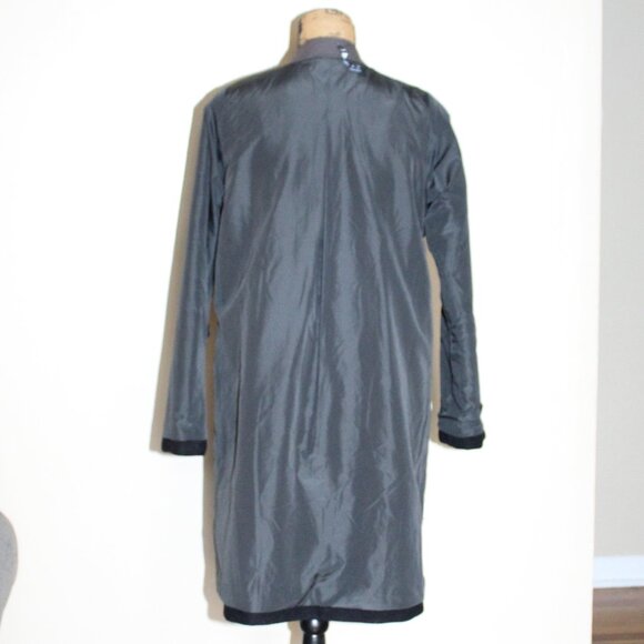 Gudrun Sjoden Black Felted Wool Embroidered Button Up "Berlin" Coat Women's S - Picture 13 of 16
